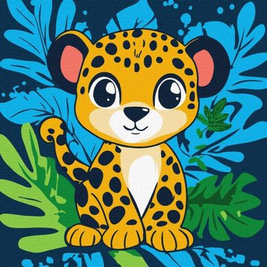 Ideyka, malowanie po numerach, Wesoły lampart Kids