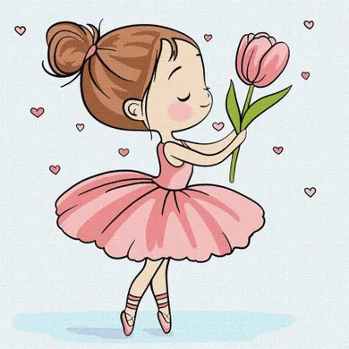 Ideyka, malowanie po numerach, Wiosenna baletnica