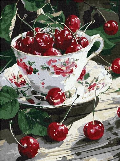 Ideyka, malowanie po numerach, Wiśniowa rozkosz, 30-40 cm