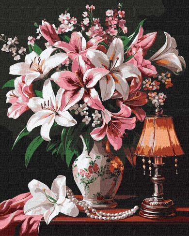 Ideyka, malowanie po numerach, Wytworne lilie, 40-50 cm