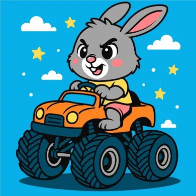 Ideyka, malowanie po numerach, Zająć w samochodzie Kids