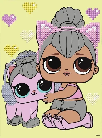 Ideyka, mozaika diamentowa, L.O.L. Surprise, Kitty Queen, 15-20 cm