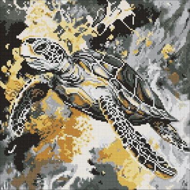 Ideyka, mozaika diamentowa, Złoty żółw, 40-40 cm