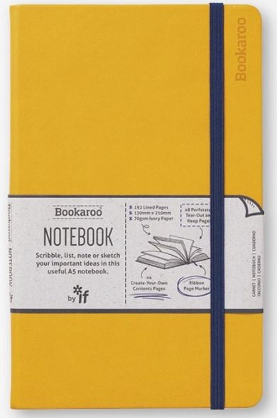 If, Bookaroo, Journal, notatnik A5, żółty, 1 szt.