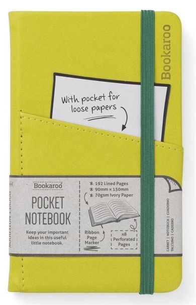 If, Bookaroo, Journal, notatnik A6, pocket, oliwkowy, 1 szt.