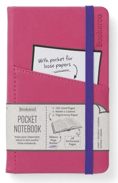 If, Bookaroo, Journal, notatnik A6, pocket, różowy