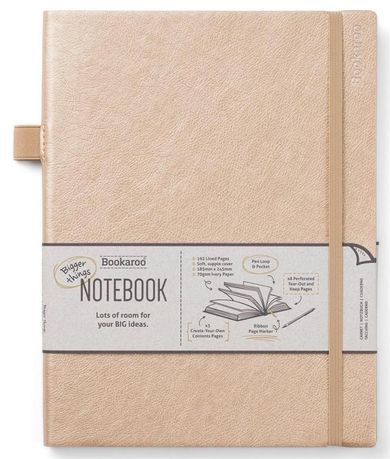 If, Bookaroo, Journal, notatnik duży, złoty