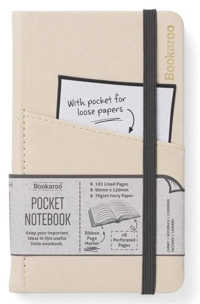 If, Bookaroo Journal Pocket, notatnik A6, kremowy, 1 szt.