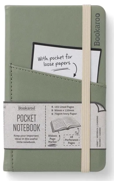 If, Bookaroo Journal Pocket, notatnik A6, zielony