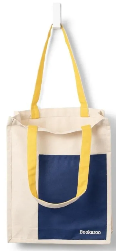 If, Bookaroo, torba bawełniana, Navy&Yellow