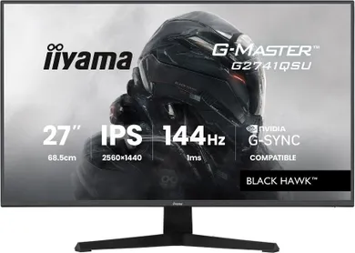 Iiyama, monitor, 27", G2741QSU-B1 IPS, QHD, 144Hz, 1ms, 2xUSB, 350cd