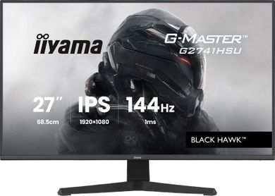 Iiyama, monitor, LED, IPS, 27", G2741HSU-B1, Black Hawk, 144 Hz