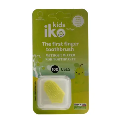 Iko Kids, kieszonkowa szczoteczka do zębów, zielone jabłuszko