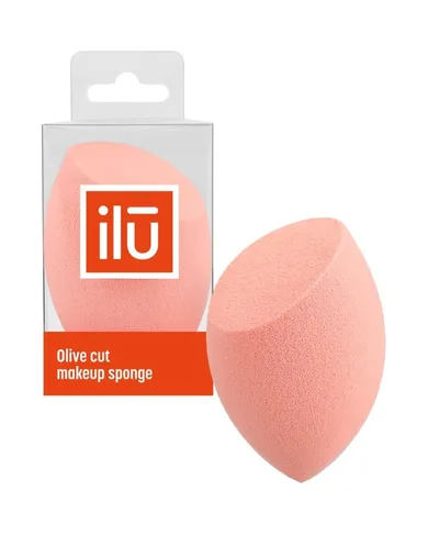 ilū, Olive cut, gąbka do makijażu, pomarańczowa
