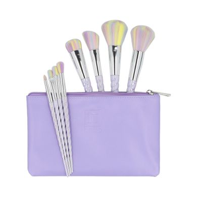 ilū, zestaw 8 pędzli do makijażu z etui, unicorn