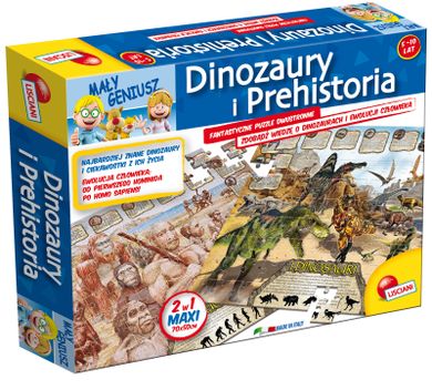 I'm a Genius, Dinozaury i prehistoria, geopuzzle, 108 elementów