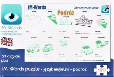 iM-Words. Puzzle 120 elementów. Język angielski. Podróż