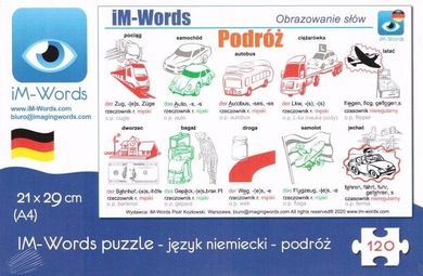 iM-Words. Puzzle 120 elementów. Język niemiecki. Podróż