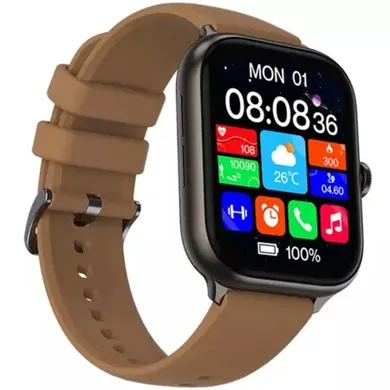 Imiki, ST1, smartwatch, brązowy