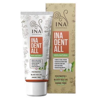 Ina Essentials, Ina Dent-All, naturalna pasta do zębów bez fluoru, 75 ml