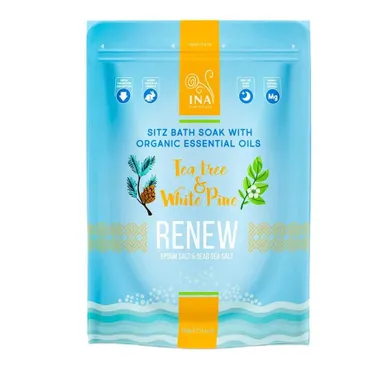 Ina Essentials, Renew, sól do kąpieli z drzewem herbacianym i sosną białą, 330g
