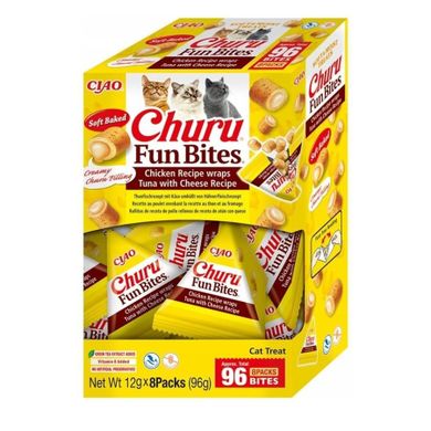 Inaba, Fun Bites, chicken&tuna&cheese, przysmak dla kota, 8-12g