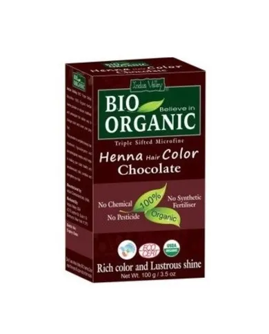 Indus Valley, Bio Organic, henna do włosów, czekoladowy, 100 g