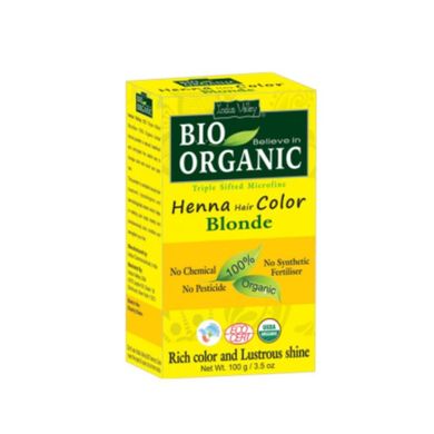 Indus Valley, Henna, farba do włosów na bazie henny, blond, w 100% ekologiczna, vege, 100g