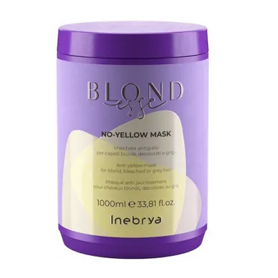 Inebrya, Blondesse No-Yellow Mask, maska do włosów blond rozjaśnianych i siwych, 1000 ml