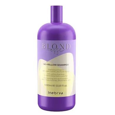 Inebrya, Blondesse No-Yellow Shampoo, szampon do włosów blond rozjaśnianych i siwych, 1000 ml