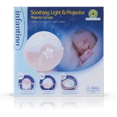 Infantino, projektor 2w1, pudrowy róż