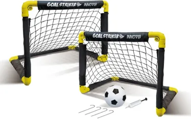 Inna, zestaw 2 bramek składanych z siatką, piłką i pompką, 50-44-44 cm
