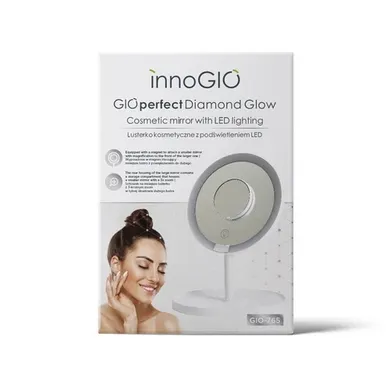 InnoGIO, GIOperfect Diamond Glow, lusterko kosmetyczne, z podświetleniem LED