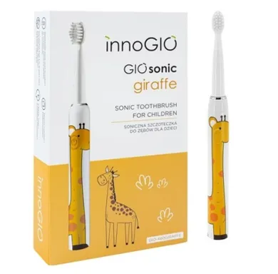 InnoGIO, GIOsonic, Giraffe, soniczna szczoteczka do zębów dla dzieci, żółta