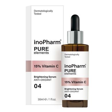 InoPharm, Pure Elements 15% Vitamin C Brightening Serum, serum do twarzy z 15% witaminą C, 30 ml