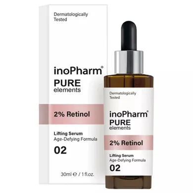InoPharm, Pure Elements, liftingujące serum do twarzy z 2% retinolem, 30 ml