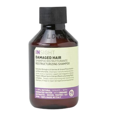 Insight, Damaged Hair, szampon do włosów zniszczonych, 100 ml