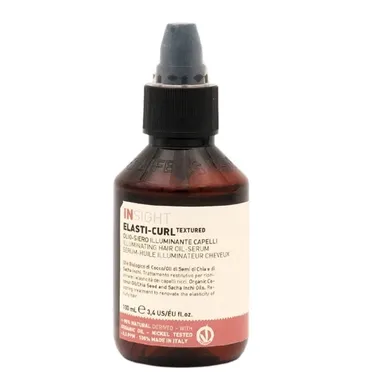 Insight, Elasti-Curl, nabłyszczające serum olejowe do włosów kręconych, 100 ml