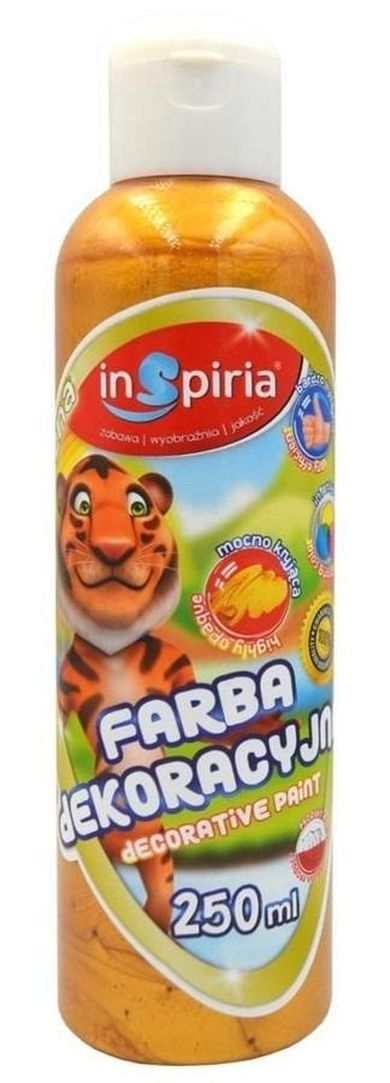 InSpiria, farba dekoracyjna, metaliczna, złota, 250 ml