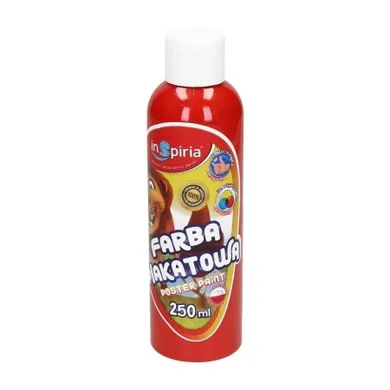 InSpiria, farba plakatowa, czerwona, 250 ml