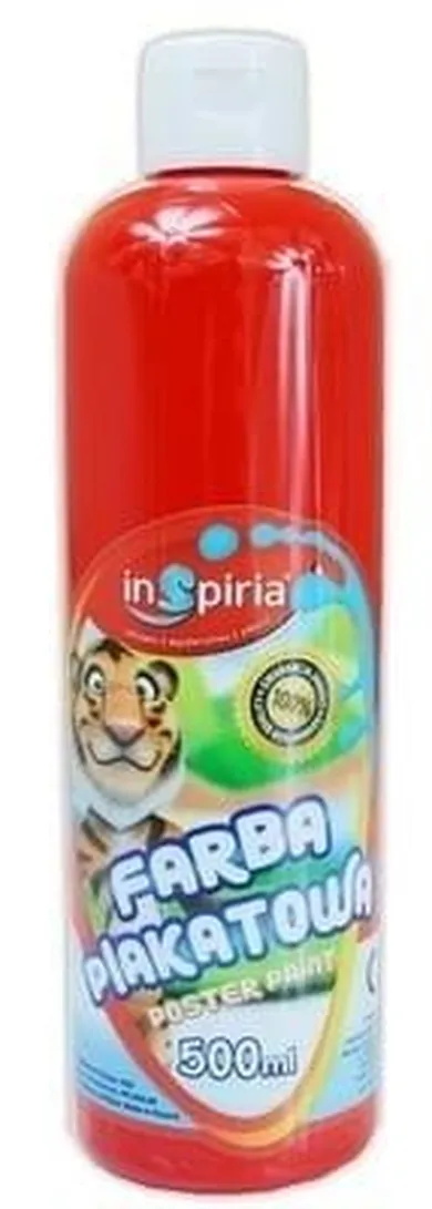 InSpiria, farba plakatowa, czerwona, 500 ml