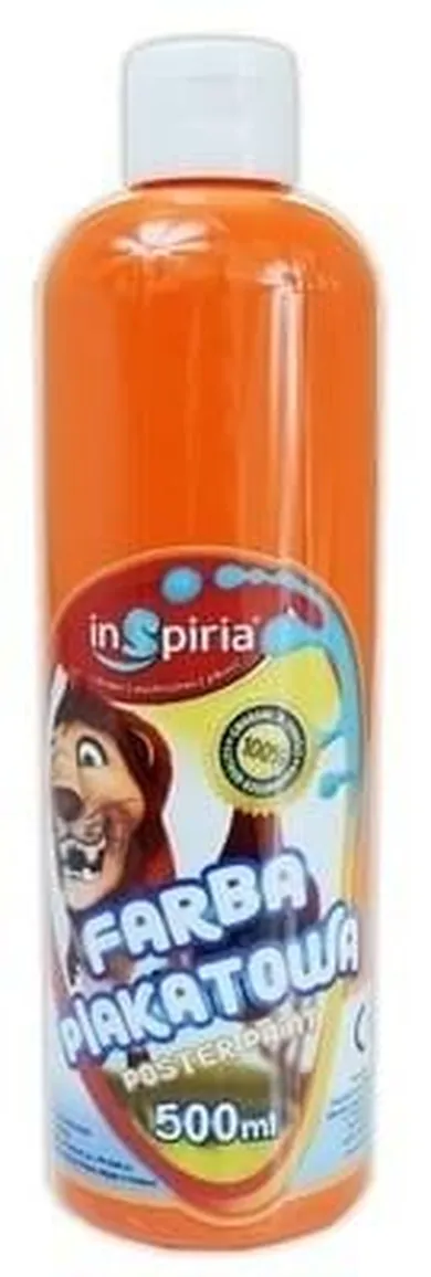 InSpiria, farba plakatowa, pomarańczowa, 500 ml