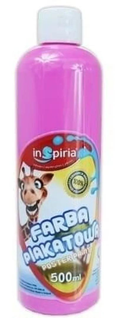 InSpiria, farba plakatowa, różowa, 500 ml