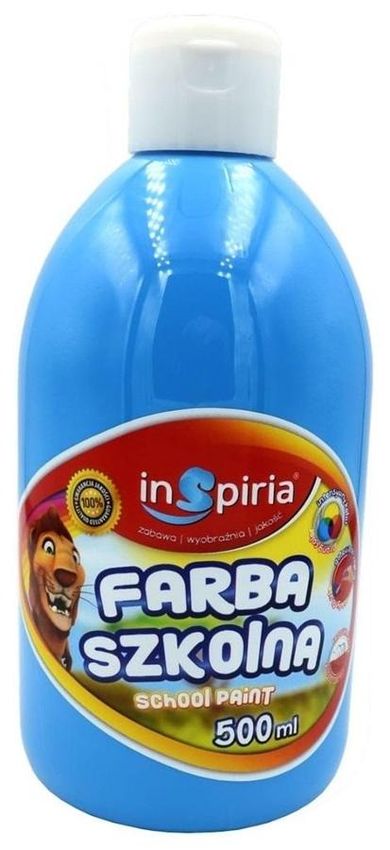 InSpiria, farba wodna szkolna, niebieska, 500 ml