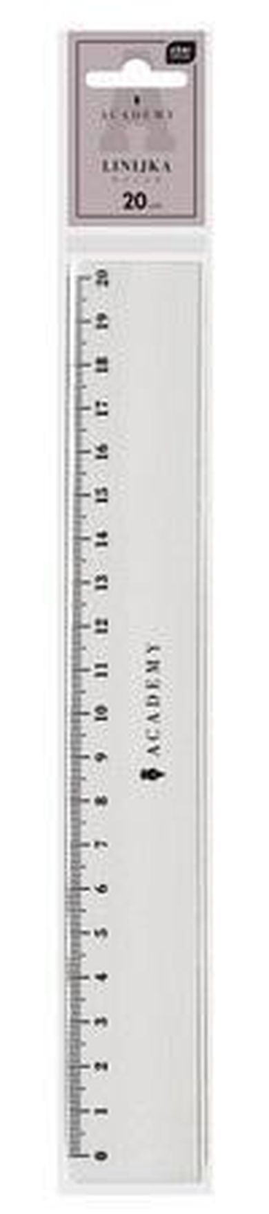 Interdruk, Academy, linijka plastikowa, 20 cm