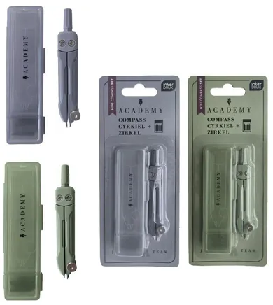 Interdruk, Academy, mini cyrkiel z rysikiem w etui, 1 szt.