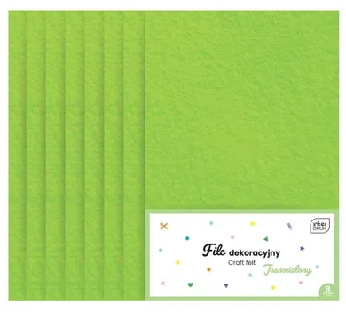Interdruk, filc dekoracyjny, jasnozielony, 8 szt.