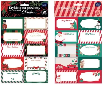 Interdruk, naklejki na prezenty, 20 elementów