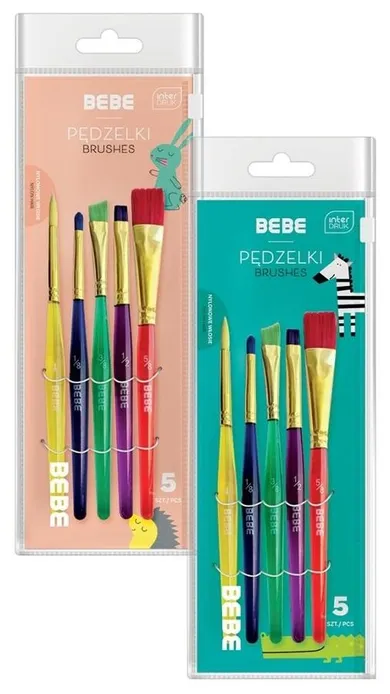 Interdruk, pędzelki akrylowe, 5 szt.