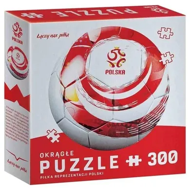 Interdruk, PZPN, piłka, puzzle okrągłe, 300 elementów